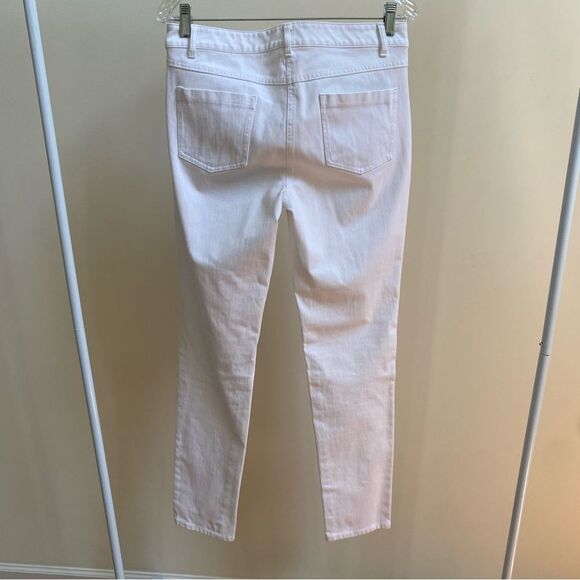 J. McLaughlin Lexi 4-Way Stretch Denim Slim Leg Jeans white size 8 - Picture 4 of 9